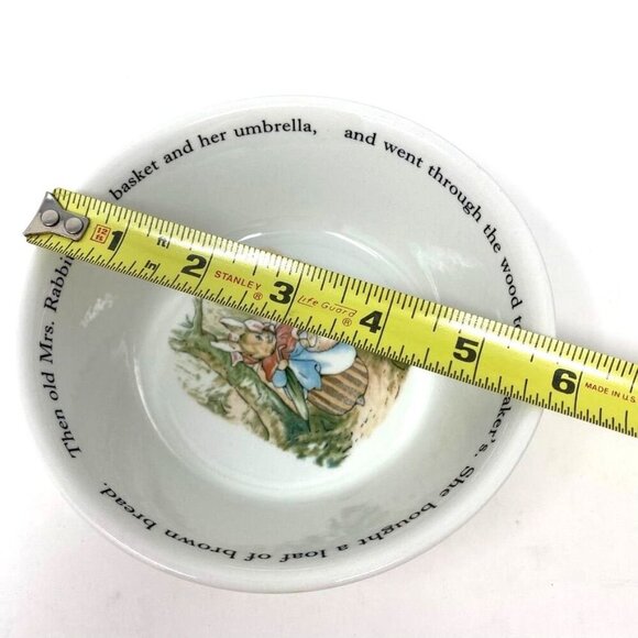 Peter Rabbit by Wedgwood Child Bread Butter Plate and Coupe Cereal Bowl Set - Picture 8 of 9